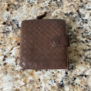 Bottega Veneta Repainted Dark Brown Leather Wallet